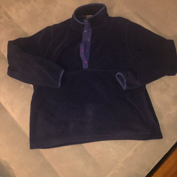 L.L. Bean Jackets & Blazers - Navy blue L.L. BEAN fleece. 3/4 snaps